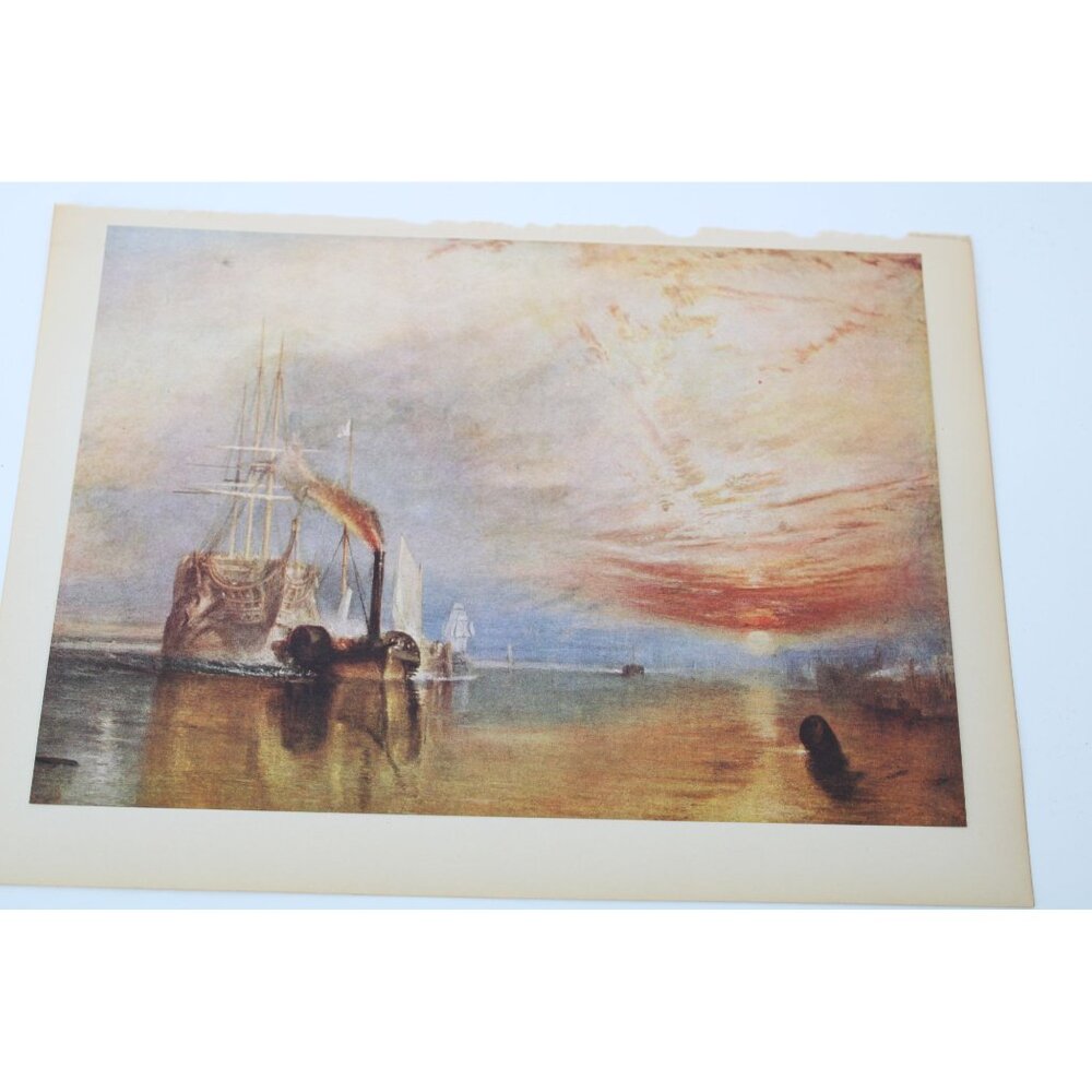 The Fighting Temeraire Warship Turner British School Print Vintage 94077